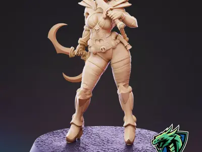 Dark Space Elves - Witches - Pose 8 3D print model