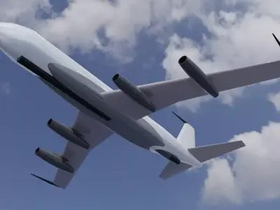 RC-135A Electronic Reconnaissance Jet - Custom 1950s Aircraft Low-poly 3D model