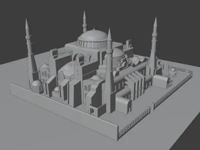 Ayasofya Cami Hagia Sophia 3D 3D model