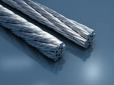 Steel ropes 3D model