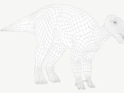 Iguanodon dinosaur Low-poly 3D model