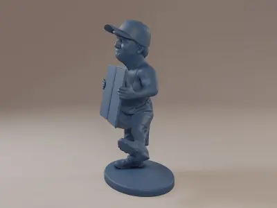 Donald Trump with book 3D print model