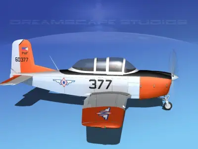 Beechcraft T-34 Mentor Philippines 3D model