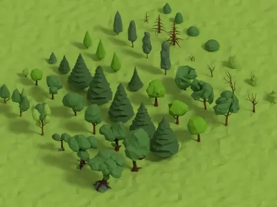 Trees Pack 3D model