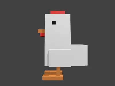 MineCraft Hen Free low-poly 3D model