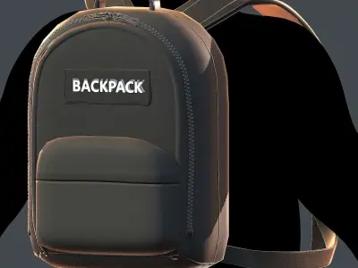 Backpack military combat soldier armor scifi Generic camp Low-poly 3D model