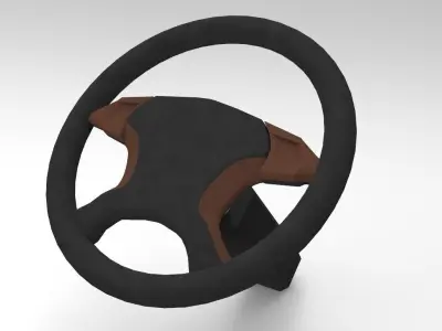 Leather Steering Wheel 3D model