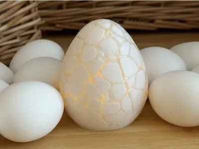Cracked Egg LED Cover Decor Free 3D print model