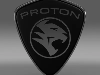 Proton logo 3D model