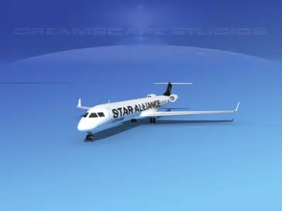 Bombardier CRJ1000 Star Alliance 3D model