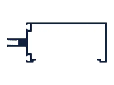 Aluminum Extruded Open Back Horizontal Mullions MOD AL-02cw Low-poly 3D model