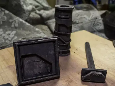 Hard Surface Clay Tools Stamp Sci Fi Panels  3D print model