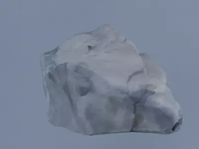 Dark Rough Rock 3D Model Low Poly Game Ready PBR Free low-poly 3D model