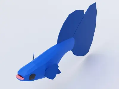  Guppy fish 3d model  Low-poly 3D model