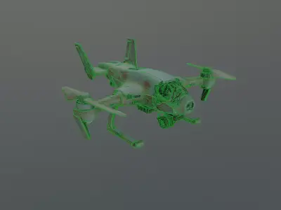 destroyed VTOL 3D model