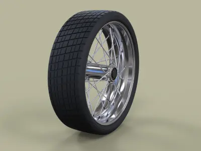 Wheel with spokes 3D model