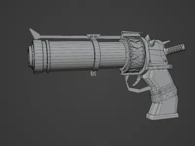 Jinx Pistol Free low-poly 3D model
