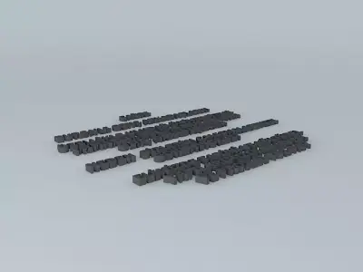 Turkey set of blocks Free 3D model