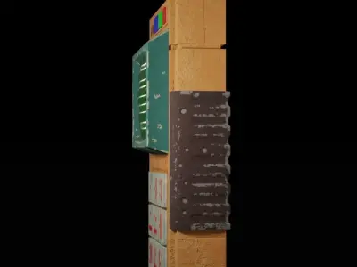 Transmitter walkie talkie Low-poly 3D model