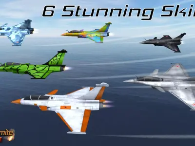 Mobile Low Poly Dassault Rafale Low-poly 3D model