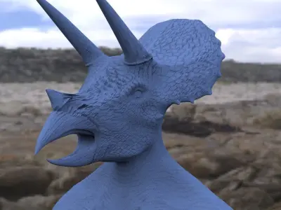 Dino Head 2 Mask 3D model