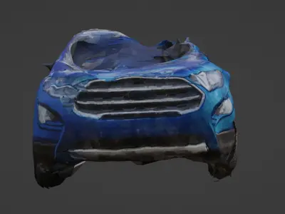 Damaged Small SUV 3D model