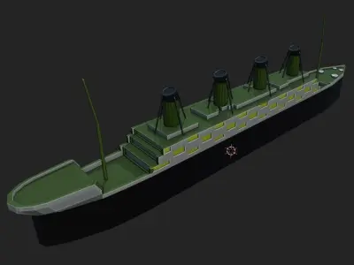 Titanic ship Low-poly 3D model