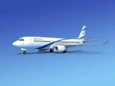Boeing 737-800 El Al 3D model