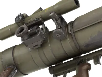 PBR Carl Gustaf M2  Recoilless Rifle Low-poly 3D model