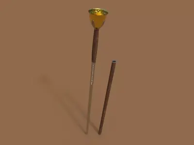 PBR Rose Cane Sword Free low-poly 3D model