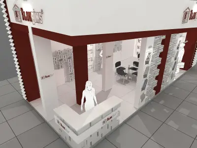 Exhibition Stand - ST0043 3D model