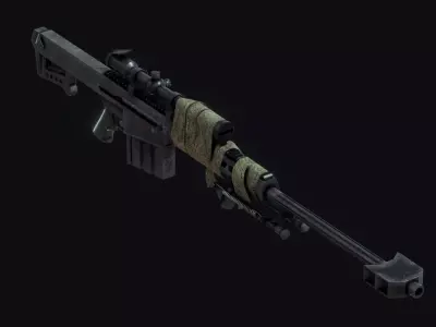 Barrett M82 Free low-poly 3D model