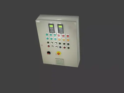 old panel model05 Low-poly 3D model