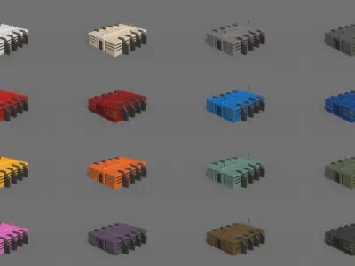 PBR Sci-Fi Building A10 Low-poly 3D model