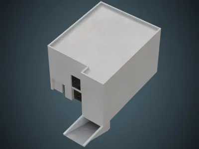 Building 9A Low-poly 3D model