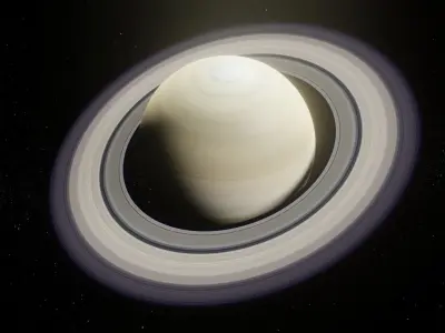 Photorealistic Saturn High-Res Textures and Sci-Fi Music Pack Low-poly 3D model