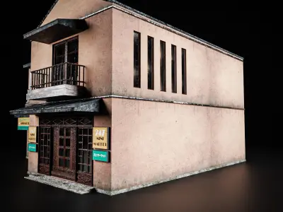 JAPANESE BUILDING 009 Low-poly 3D model