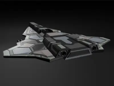Hawk Fighter Spacecraft 3D model