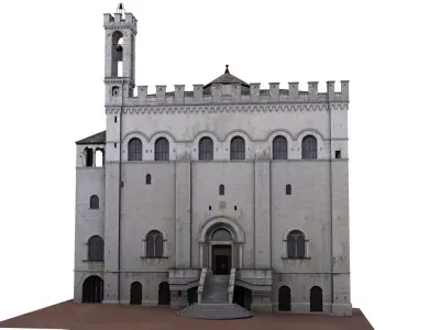 Historical italian palace - Gubbio -palazzo dei consoli 3D model