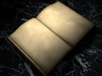 Model anim low poly book Free low-poly 3D model