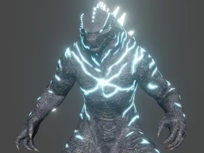 Godzilla Energized Low-poly 3D model