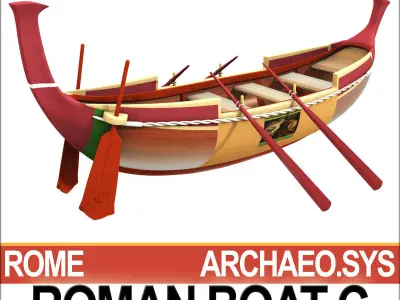 Ancient Roman Boat C 3D model