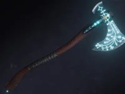 Leviathan Axe Game Ready from God of War Low-poly 3D model