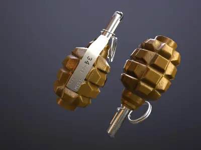 F1 GRENADE Low-poly 3D model
