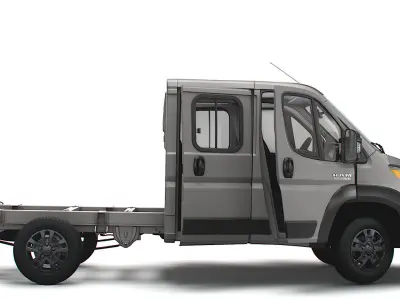 RAM Promaster Chassis Truck CrCab 3450WB HQInterior 2023 3D model