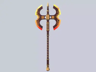 Ember axe Low-poly 3D model order