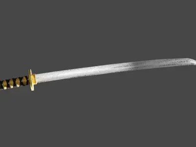 Katana Sword Low-poly 3D model