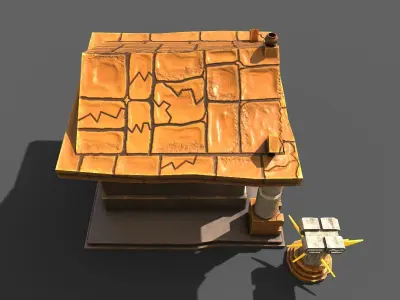 Greek Temple Low-poly 3D model