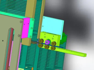 Tray loading and unloading mechanism Low-poly 3D model