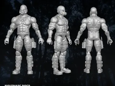 Nightmare Rider Donman art 3D printable full action figure 3D print model